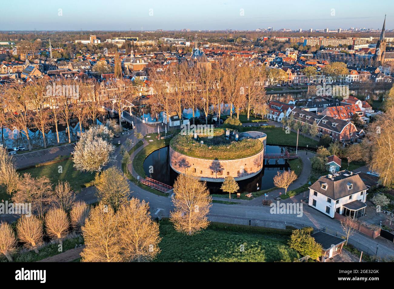 Niederlande, Weesp, Fort aan de Ossenmarkt. Torenfort aan de Ossenmarkt. Vestign Weesp. Amsterdam Defence Line, New Dutch Defence Line, Dutch Wate Stockfoto