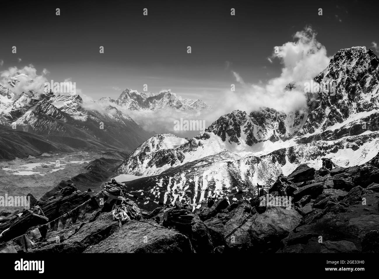 Sagarmatha Nationalpark im Himalaya in Nepal. Stockfoto