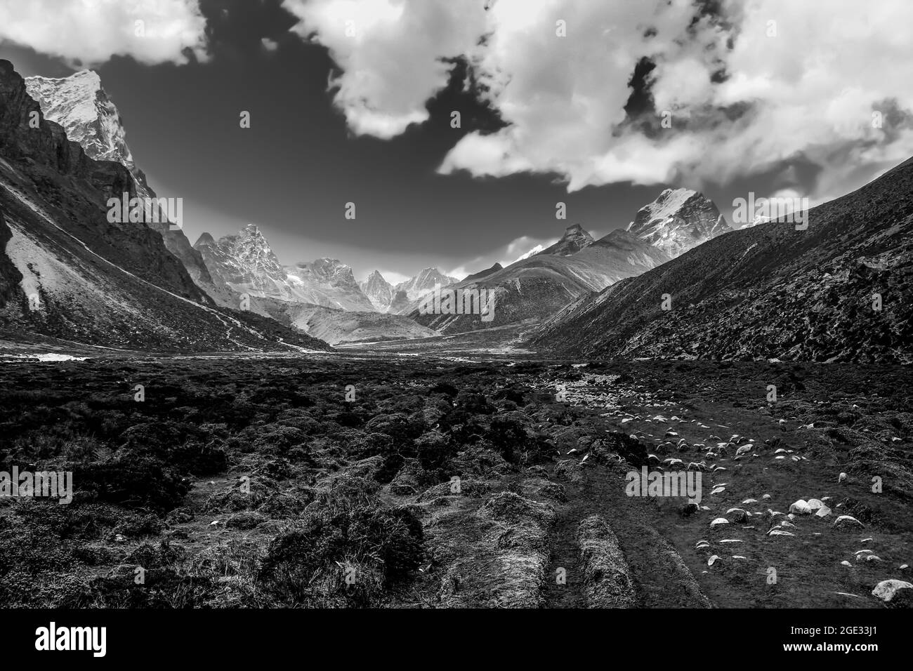 Sagarmatha Nationalpark im Himalaya in Nepal. Stockfoto