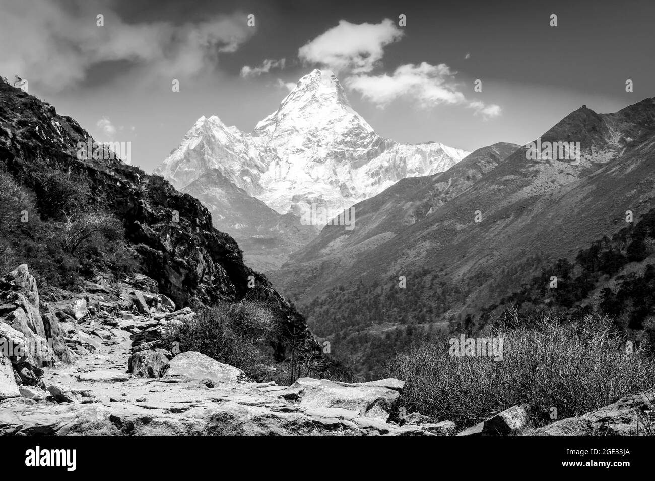 Sagarmatha Nationalpark im Himalaya in Nepal. Stockfoto
