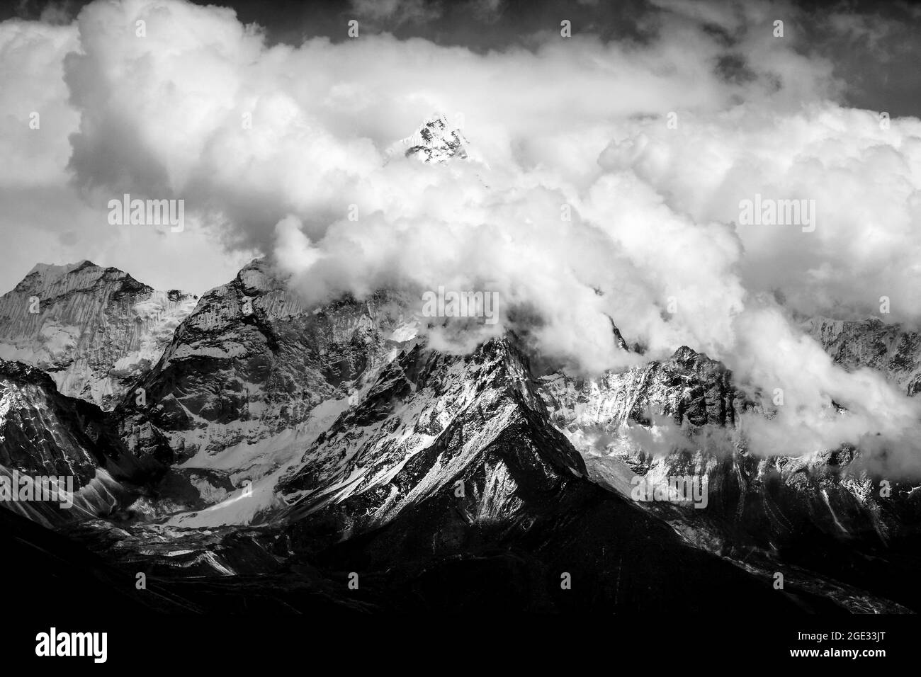 Sagarmatha Nationalpark im Himalaya in Nepal. Stockfoto
