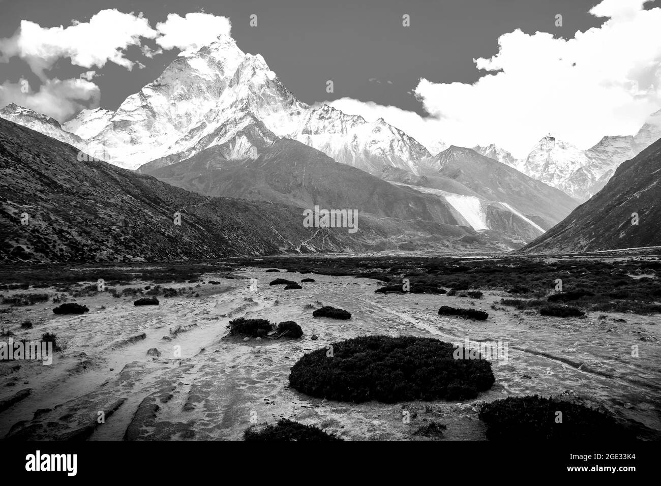 Sagarmatha Nationalpark im Himalaya in Nepal. Stockfoto