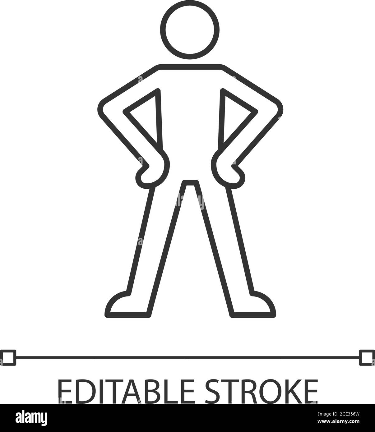 Lineares Symbol für Körpersprache Stock Vektor