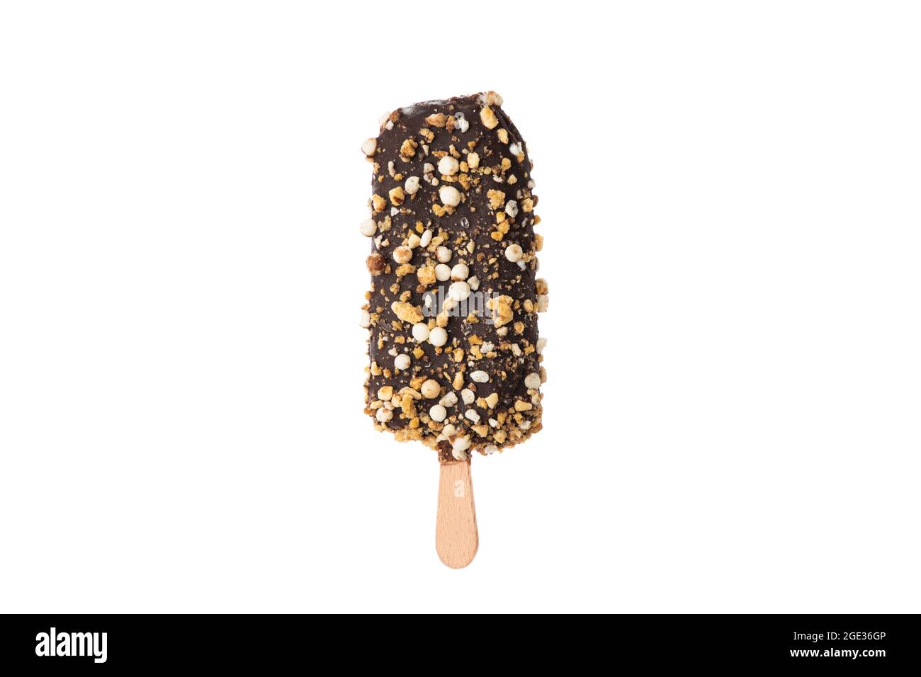 Eis isoliert auf weißem Hintergrund Stockfoto