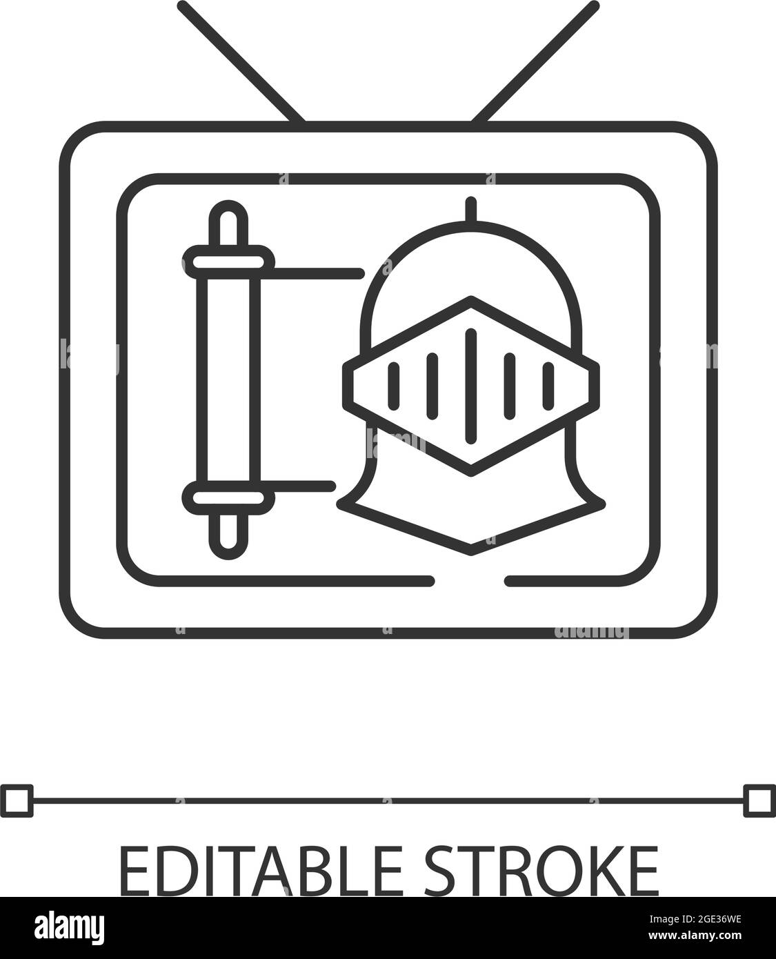 Historisches lineares Symbol anzeigen Stock Vektor