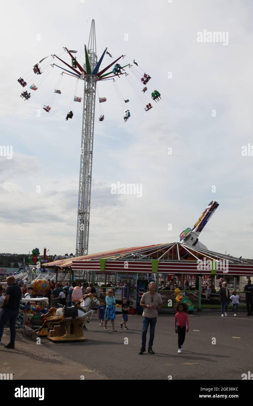 40 m Höhenunterschied, Barry Island Pleasure Park, South Wales, Großbritannien, August 2021 Stockfoto