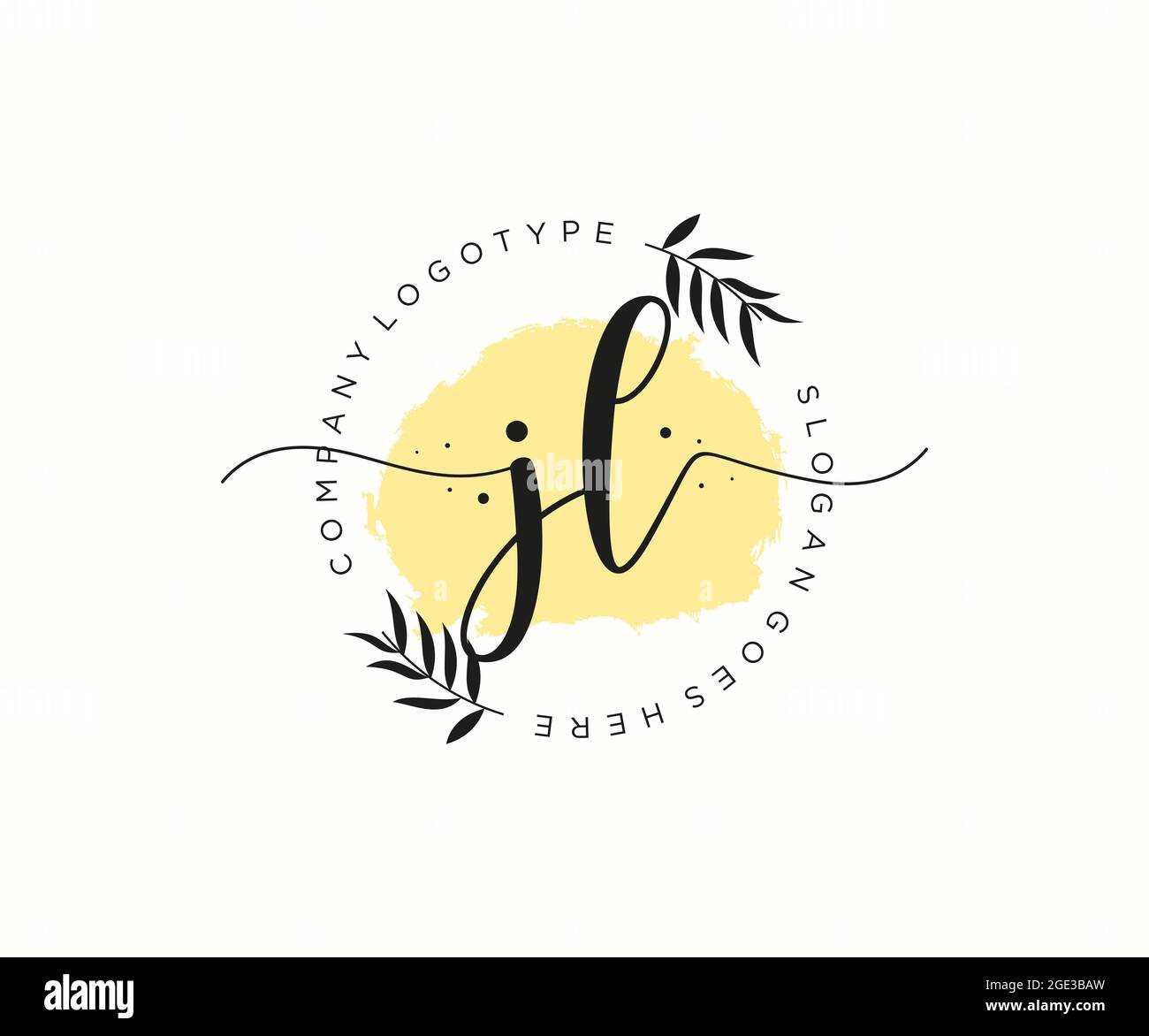 JL feminine Logo Schönheit Monogramm und elegantes Logo-Design, Handschrift Logo der ursprünglichen Signatur, Hochzeit, Mode, Blumen und botanischen mit kreativen Stock Vektor