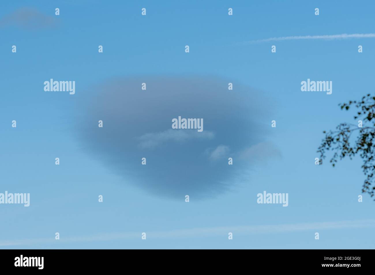Linsenwolke, Wolkenbildung Stockfoto