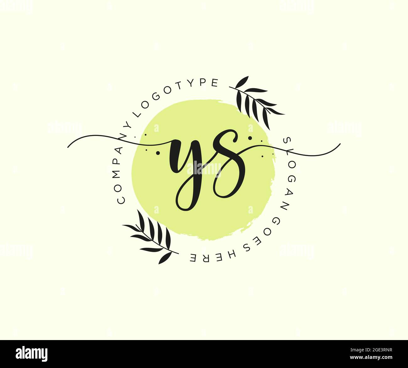YS feminine Logo Schönheit Monogramm und elegantes Logo-Design, Handschrift Logo der ursprünglichen Signatur, Hochzeit, Mode, Blumen und botanischen mit kreativen Stock Vektor