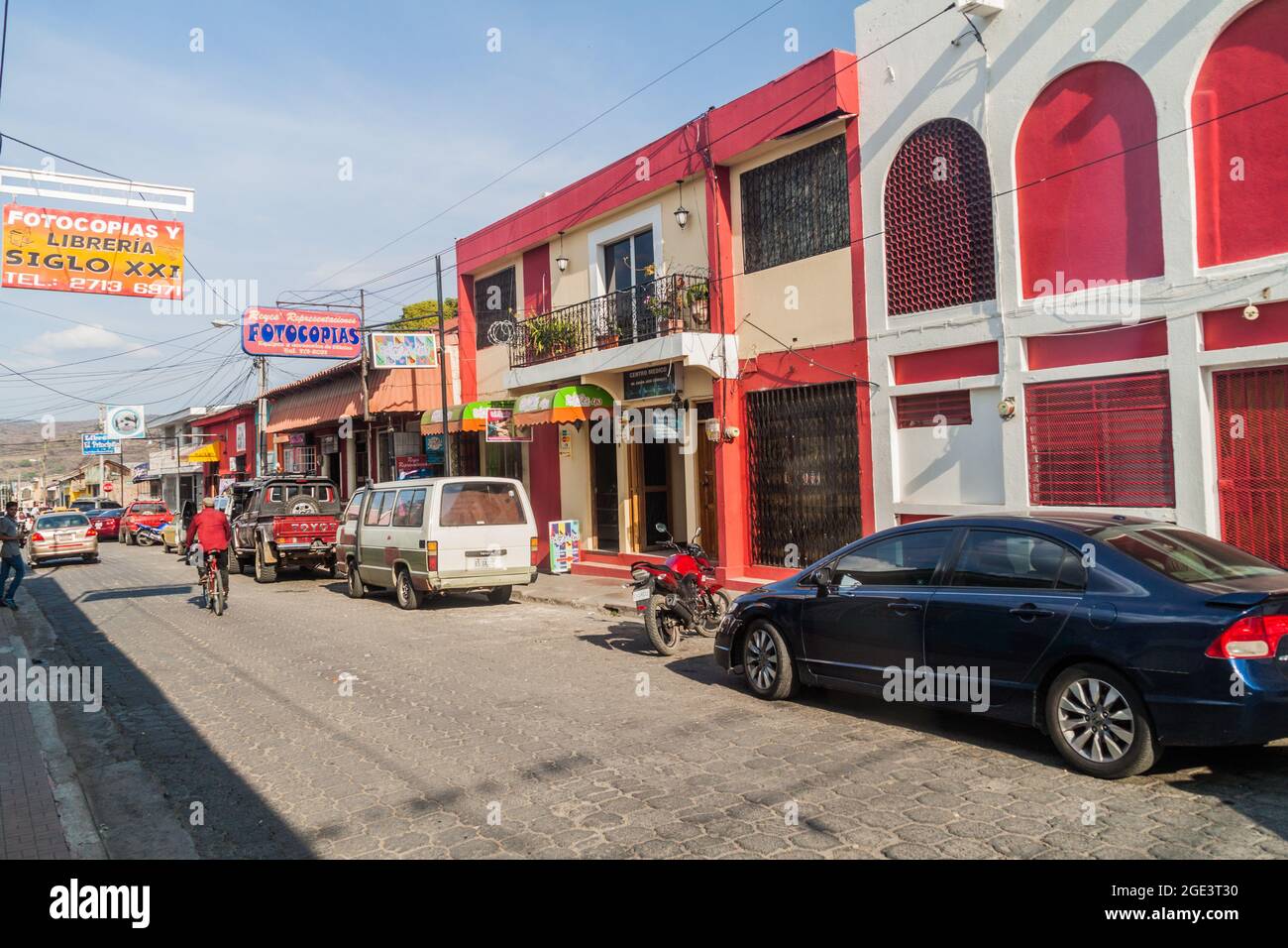 ESTELI, NICARAGUA - 21. APRIL 2016: Blick auf eine Straße in Esteli Stockfoto