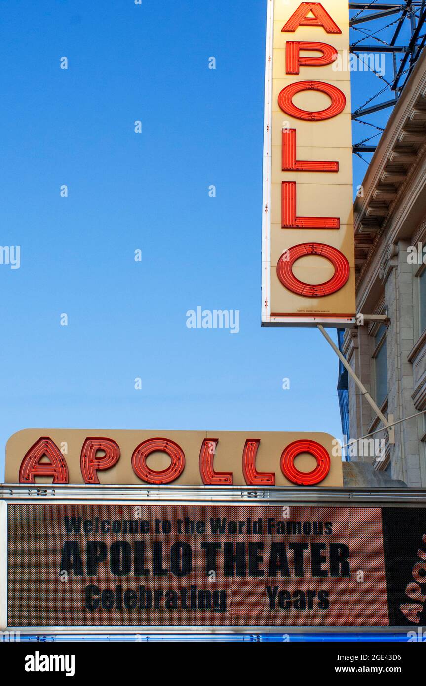 APOLLO THEATER ZEICHEN ZWANZIG FIFTH STREET HARLEM MANHATTAN NEW YORK CITY USA Stockfoto