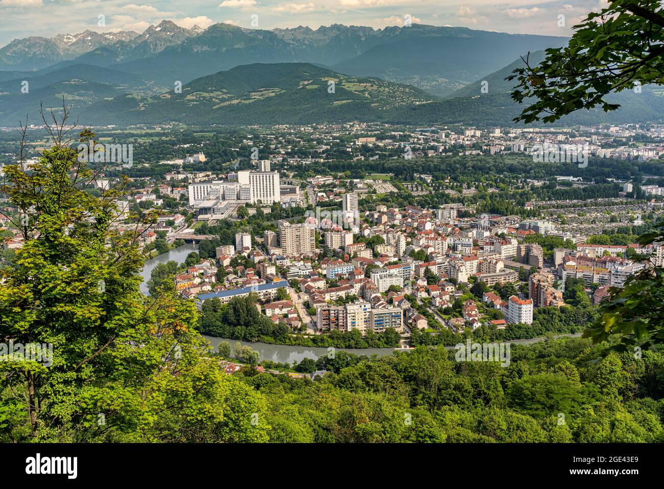 Die Stadt Grenoble ist in allen Ereignissen der französischen Geschichte präsent. Heute ist es das Zentrum verschiedener sozialer und wissenschaftlicher Fortschritte.Grenoble, Frankreich Stockfoto