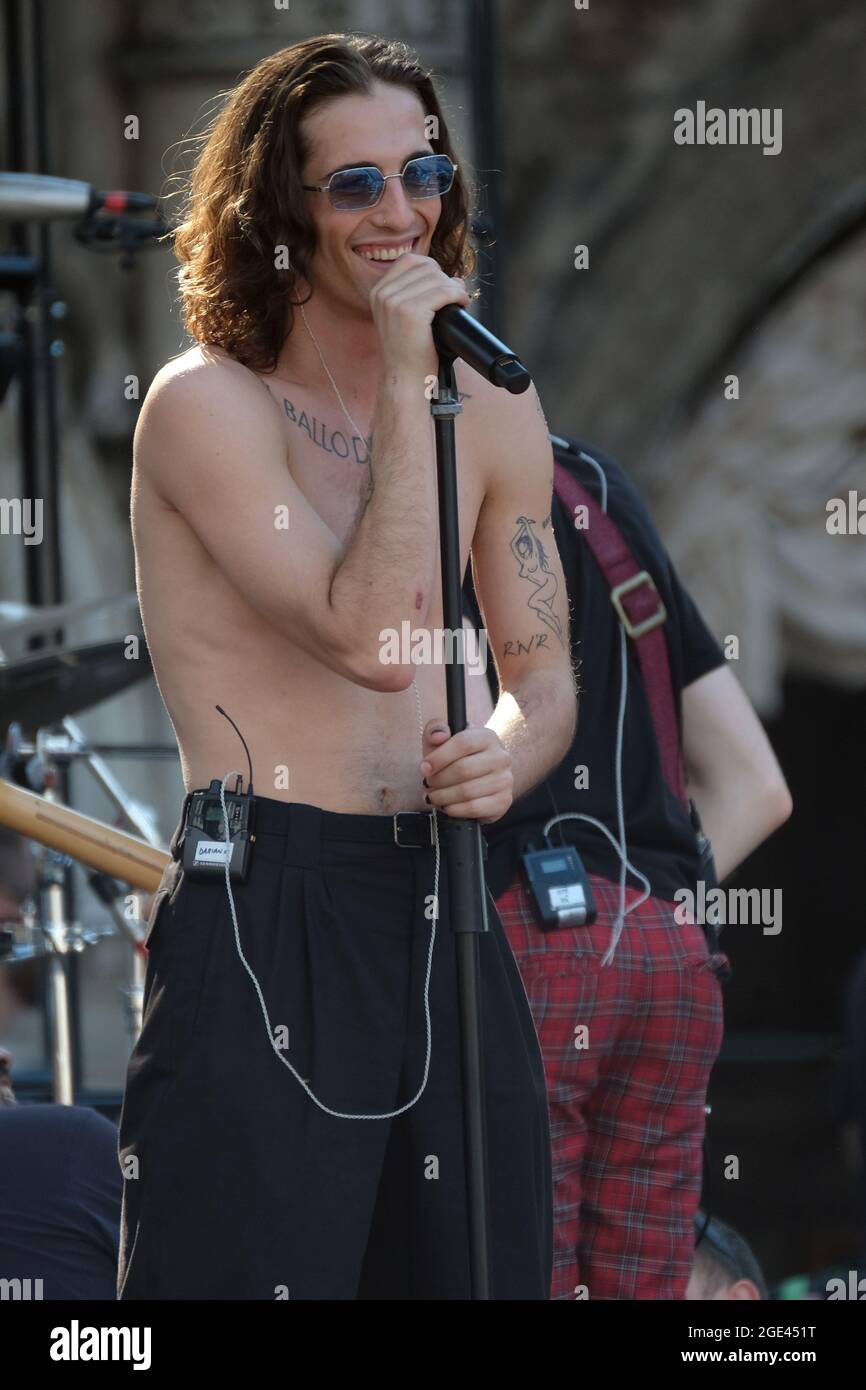 Die Band Maneskin während des 'Aperol Happy Togheter Live in Venice, Italien, 1. Juli 2019 Stockfoto