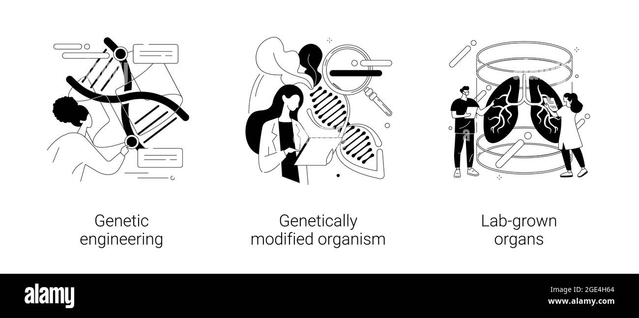 Bioengineering abstrakte Konzept Vektor Illustrationen. Stock Vektor
