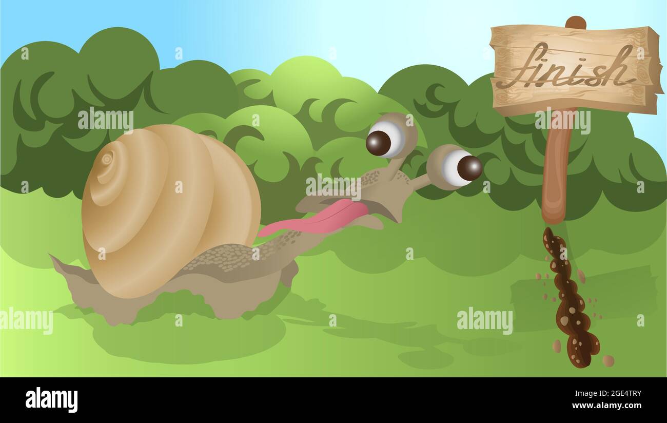 vektorbild einer aufstrebenden Schnecke Stock Vektor