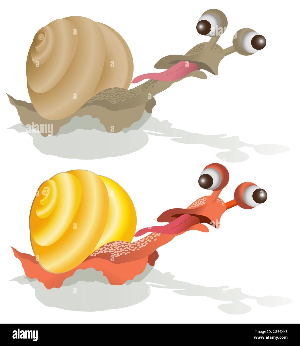 vektorbild einer zum Ziel strebenden Schnecke Stock Vektor