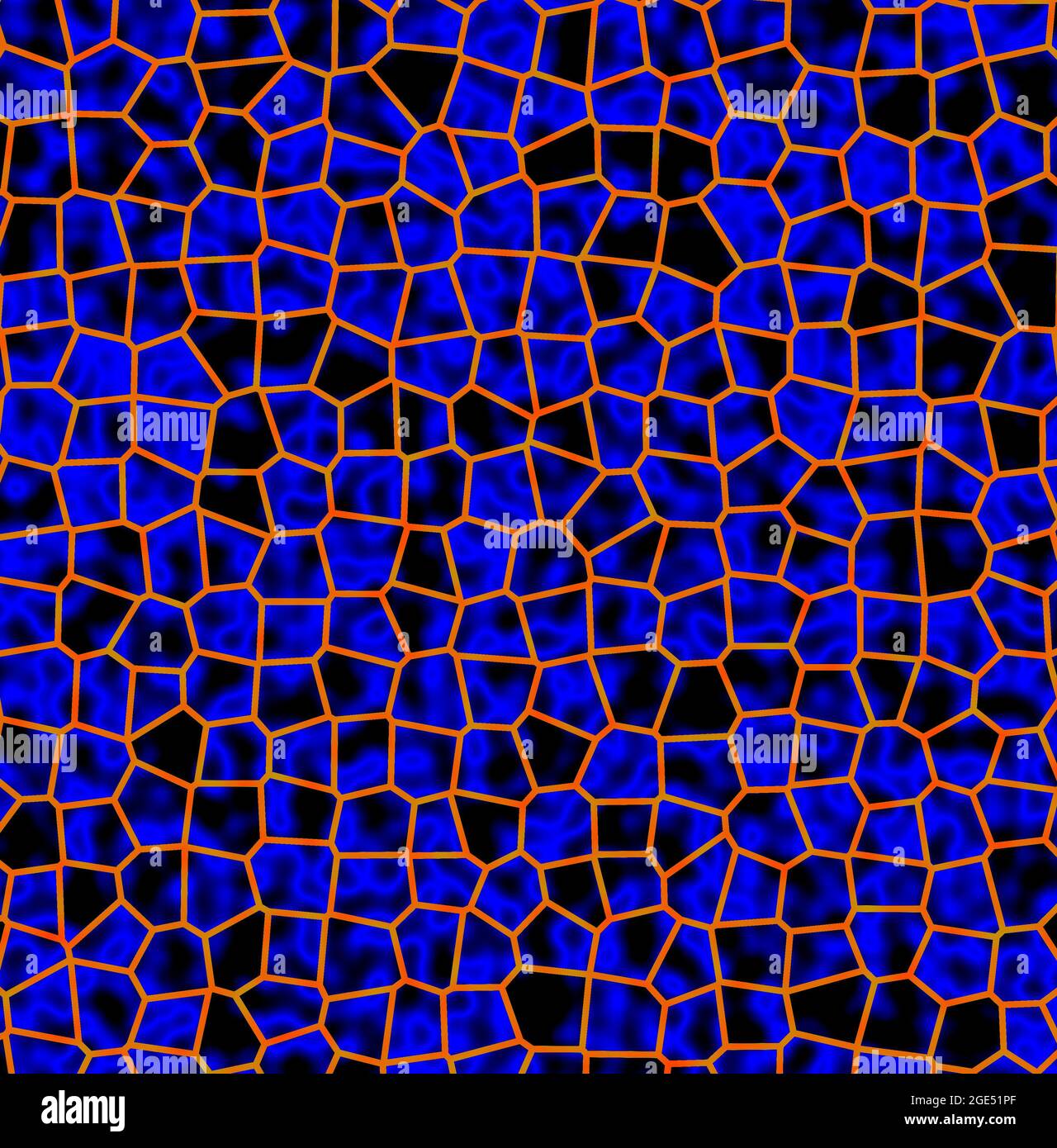 Blaues lineares psychedelisch strukturiertes Muster Stockfoto