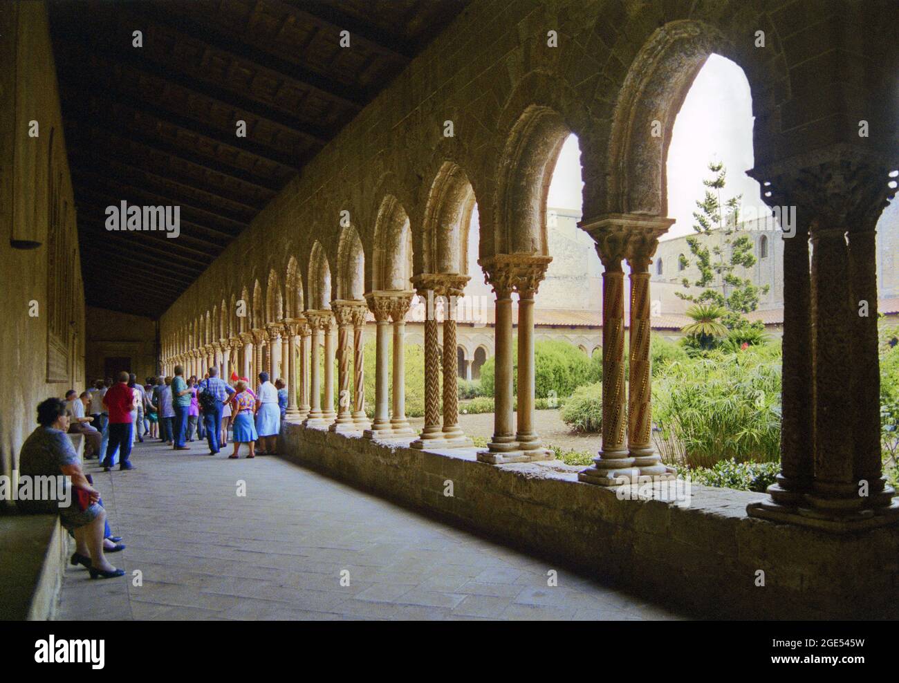 Die Kathedrale von Monreale.der Kreuzgang. Stockfoto