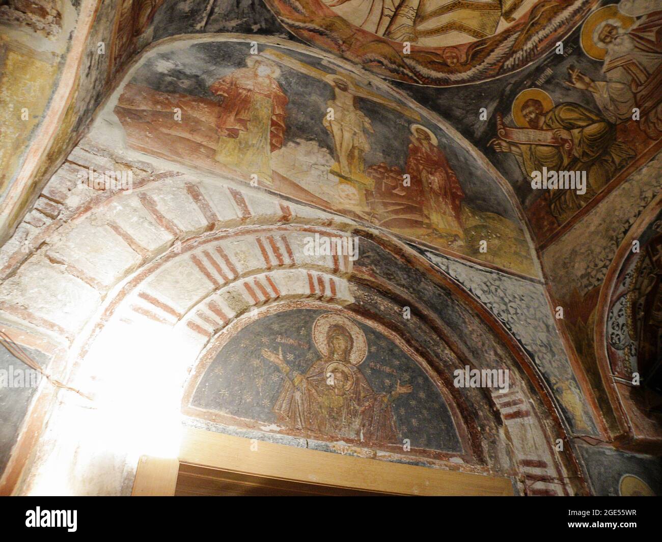 Fresken im orthodoxen Kloster Stockfoto