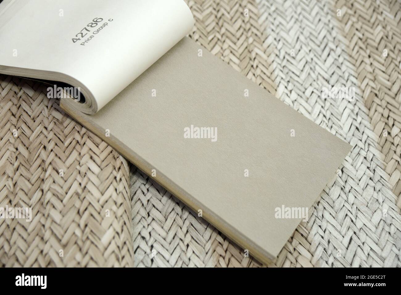 Hintergrund von Tapeten Beispielbüchern Stockfoto
