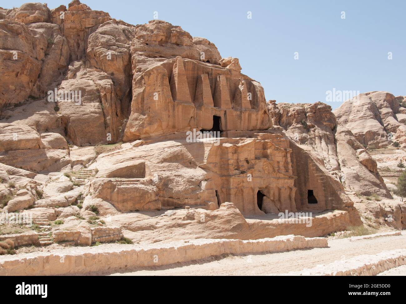 Obelisken-Grab, Petra, Jordanien, Naher Osten Stockfoto