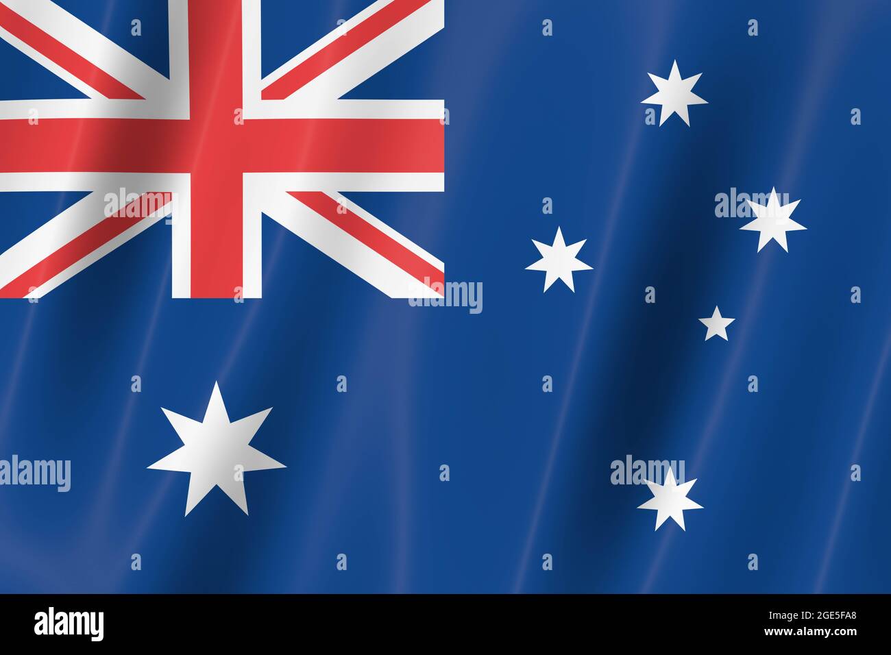 Australien-Flagge, 3d-Rendering, 8K Stockfoto