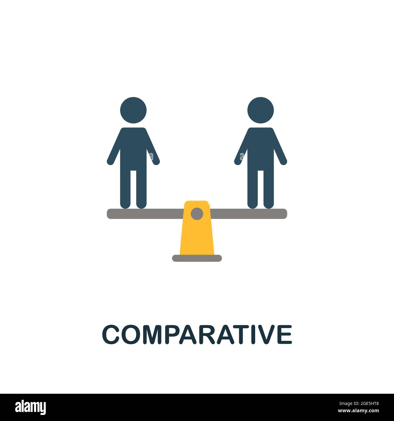 Vergleichssymbol. Flaches Zeichenelement aus der Datenanalyse-Sammlung. Creative Comparative Icon für Webdesign, Vorlagen, Infografiken und mehr Stock Vektor