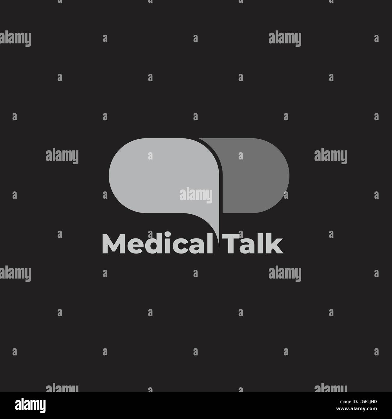 Bubble Talk Einfache medizinische Beratung Symbol Vektor Stock Vektor