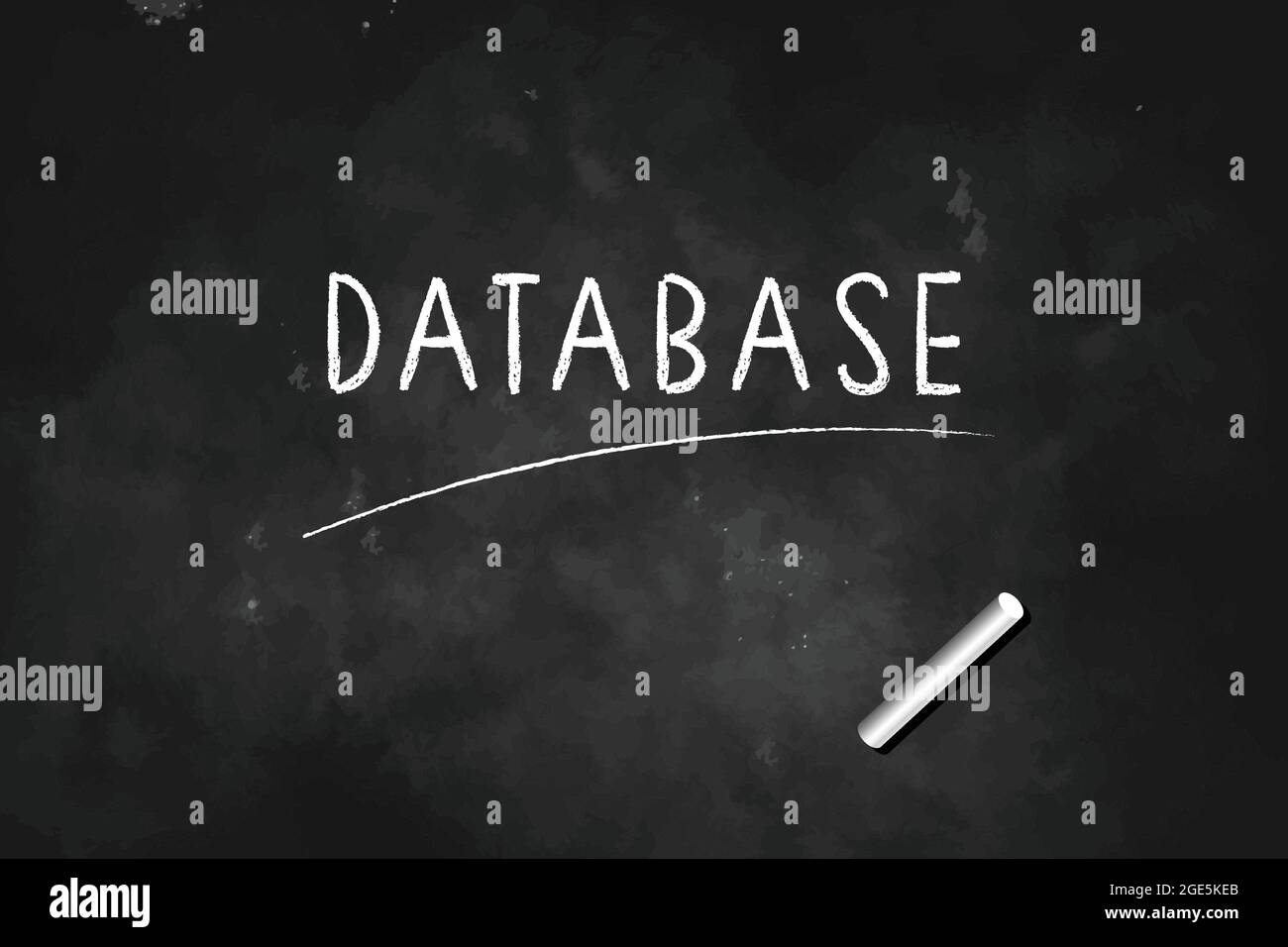Datenbank geschrieben mit Kreide auf Tafel Symbol Logo Design Vektor Illustration Stock Vektor