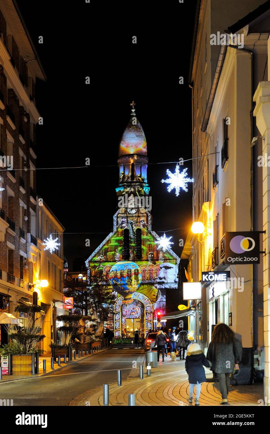 FRANKREICH, VAL D'OISE (95) ENGHIEN-LES-BAINS ZUR WEIHNACHTSZEIT Stockfoto