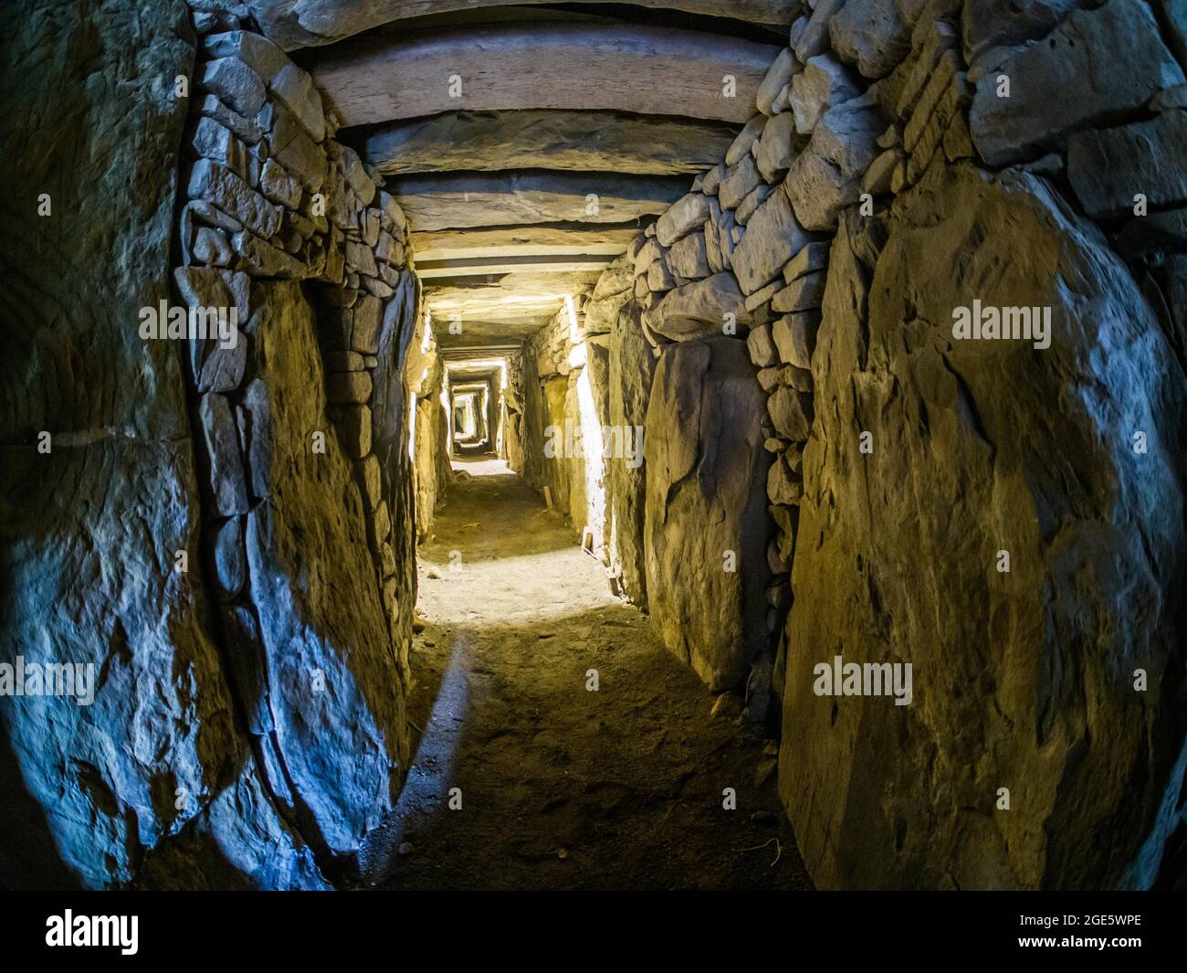 Jungsteinzeit passage Grave, Knowth, UNESCO-Weltkulturerbe, prehstoric Bru Na Boinne, Donore, County Meath, Irland Stockfoto