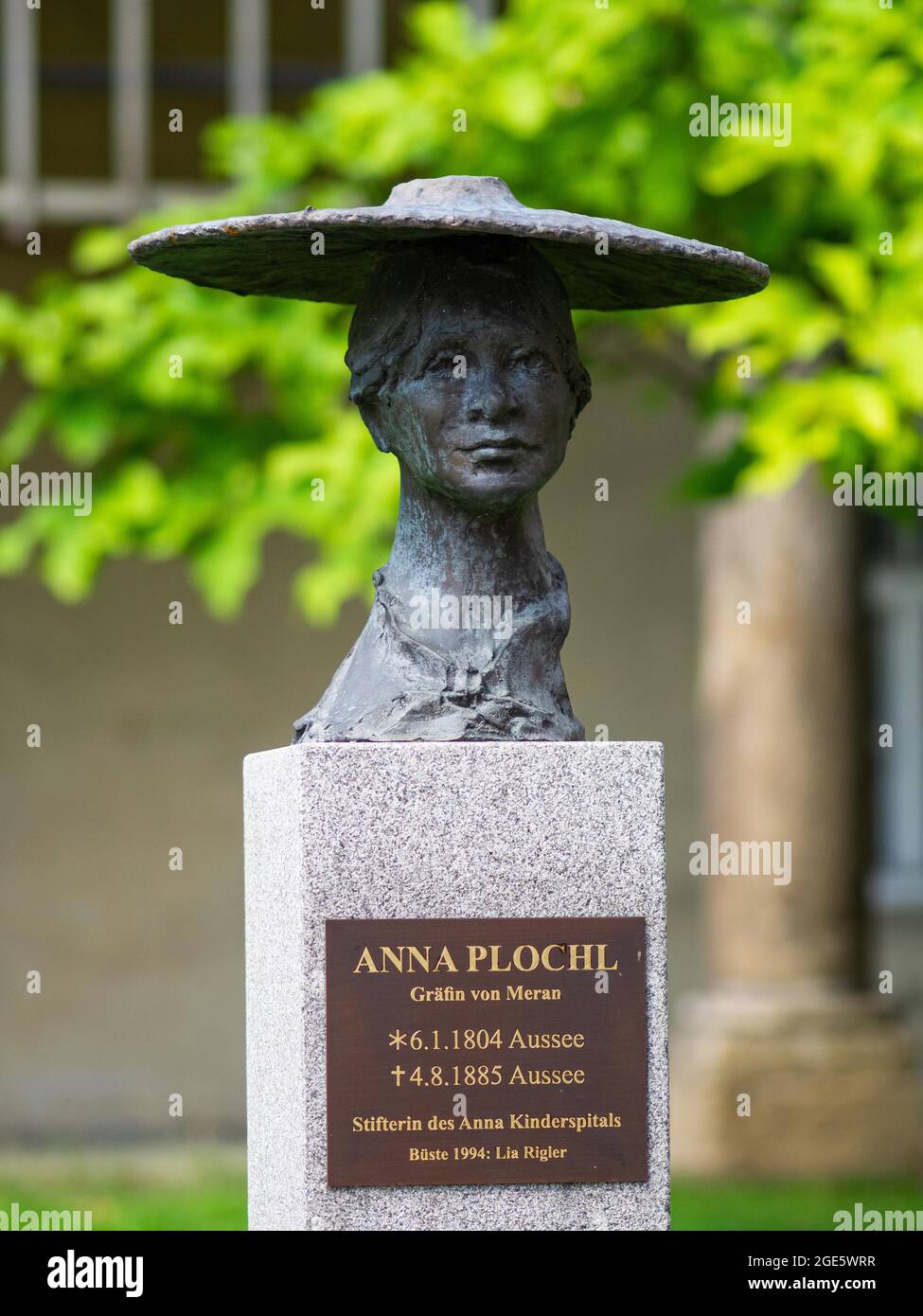 Büste von Anna Plochl, Steirische Ehrengalerie auf Schloss Graz, Graz, Steiermark, Österreich Stockfoto