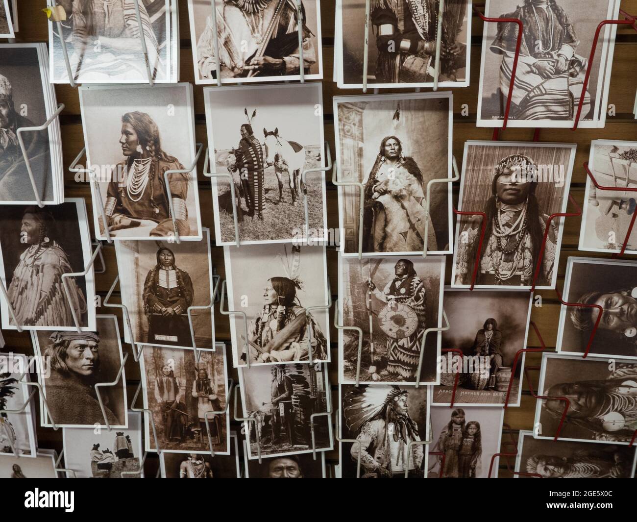 Ansichtskarten mit berühmten amerikanischen Ureinwohnern, Olvera Street, Los Angeles, Kalifornien, USA Stockfoto