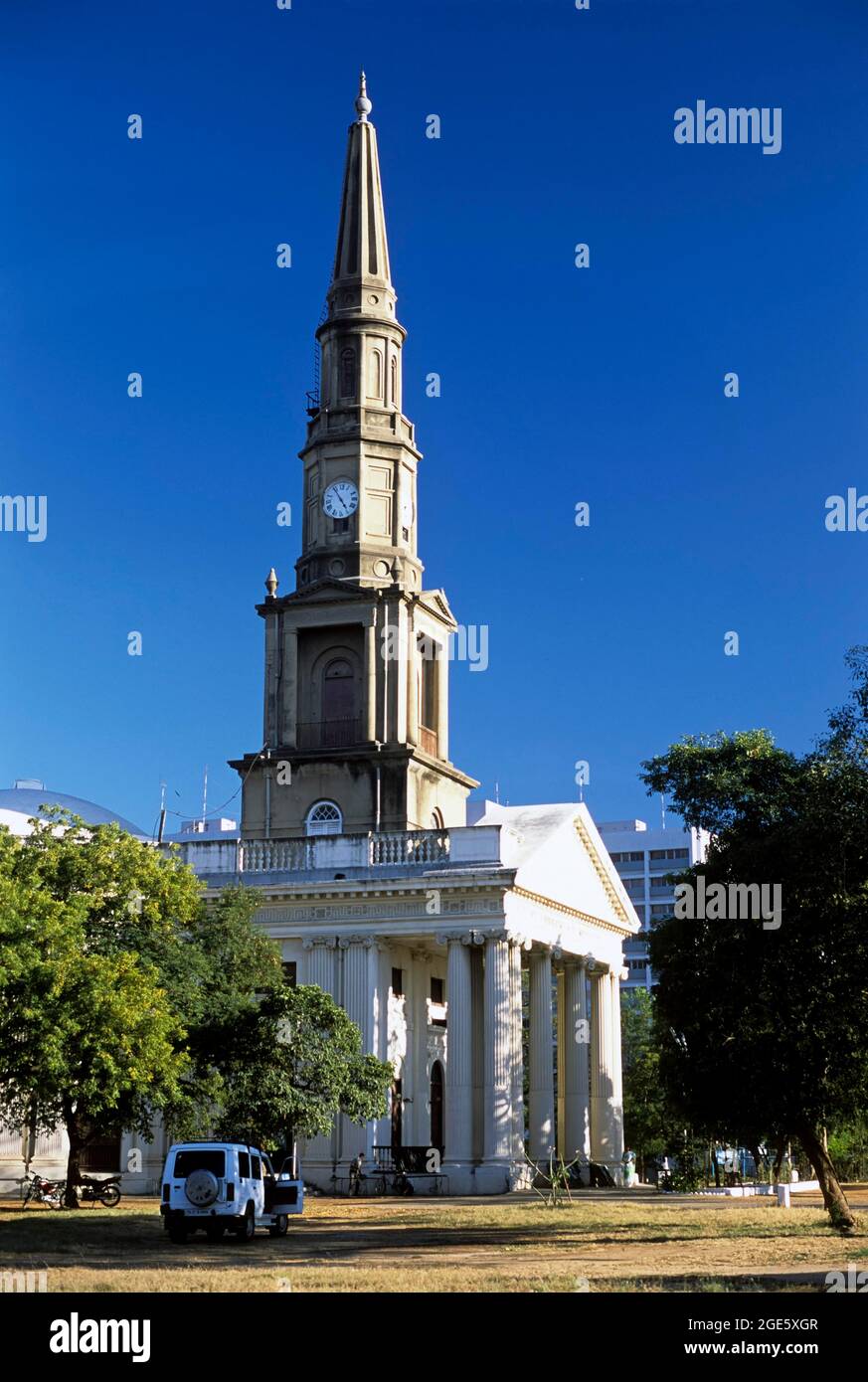 St. Andrew's Kirk (Kirche) erbaut 1821 in Chennai; Madras, Tamil Nadu, Indien Stockfoto