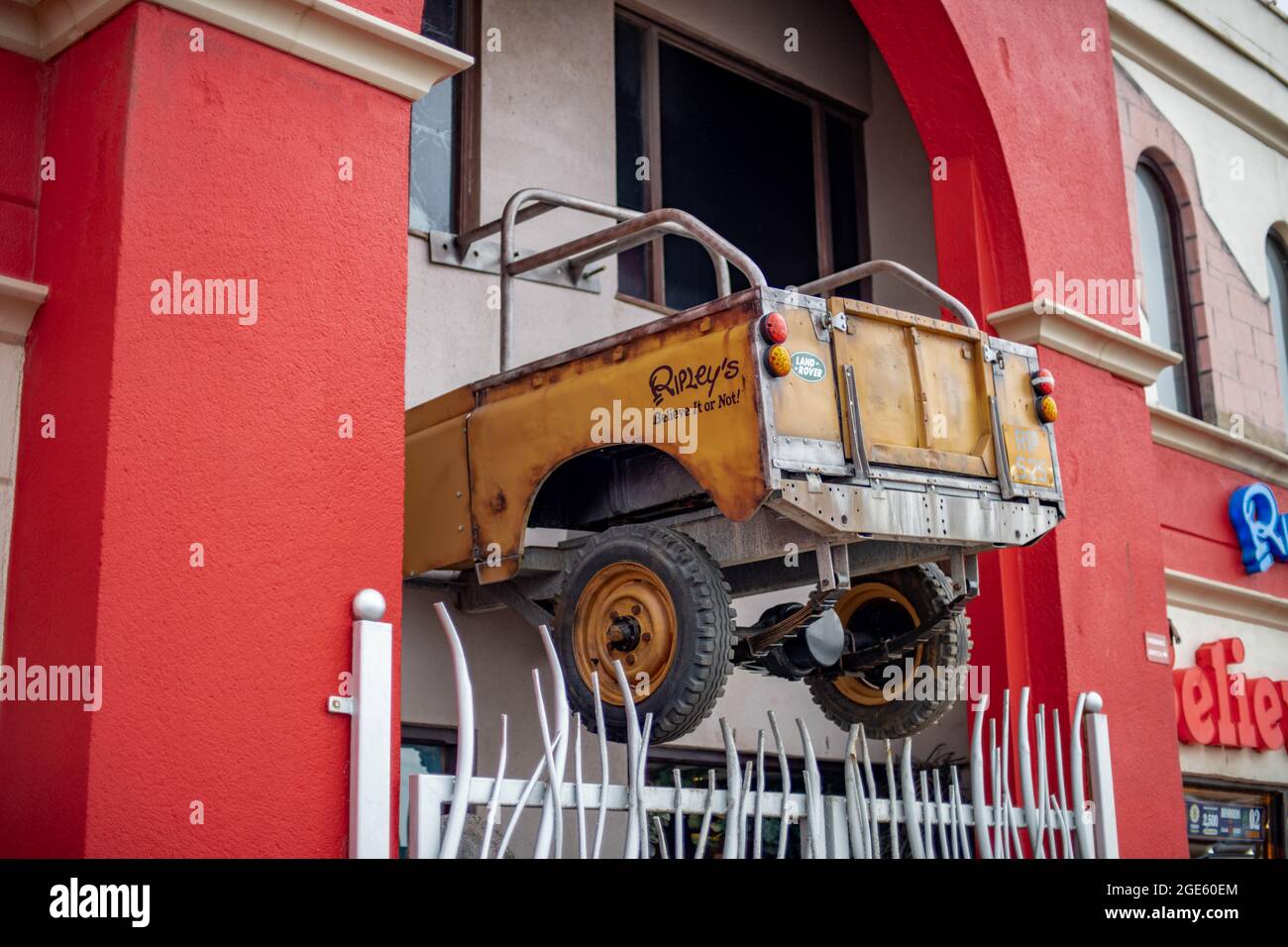 Blackpool Pleasure Beach Pepsi Max Big One, Icon Construction, Revolution, Ripleys und Pasaje Del Terror Stockfoto