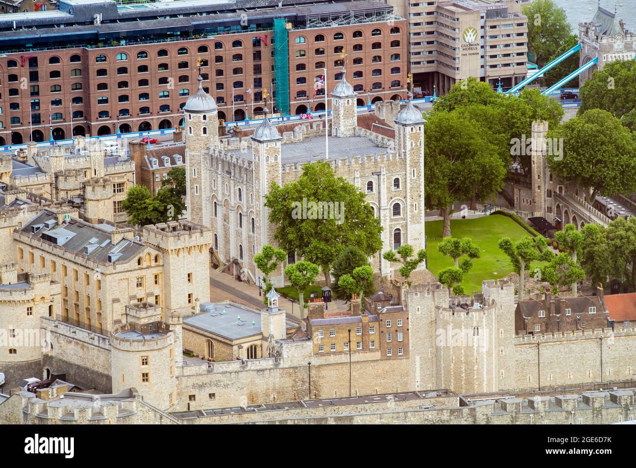 Der weiße Turm in den Tower of London Stockfoto