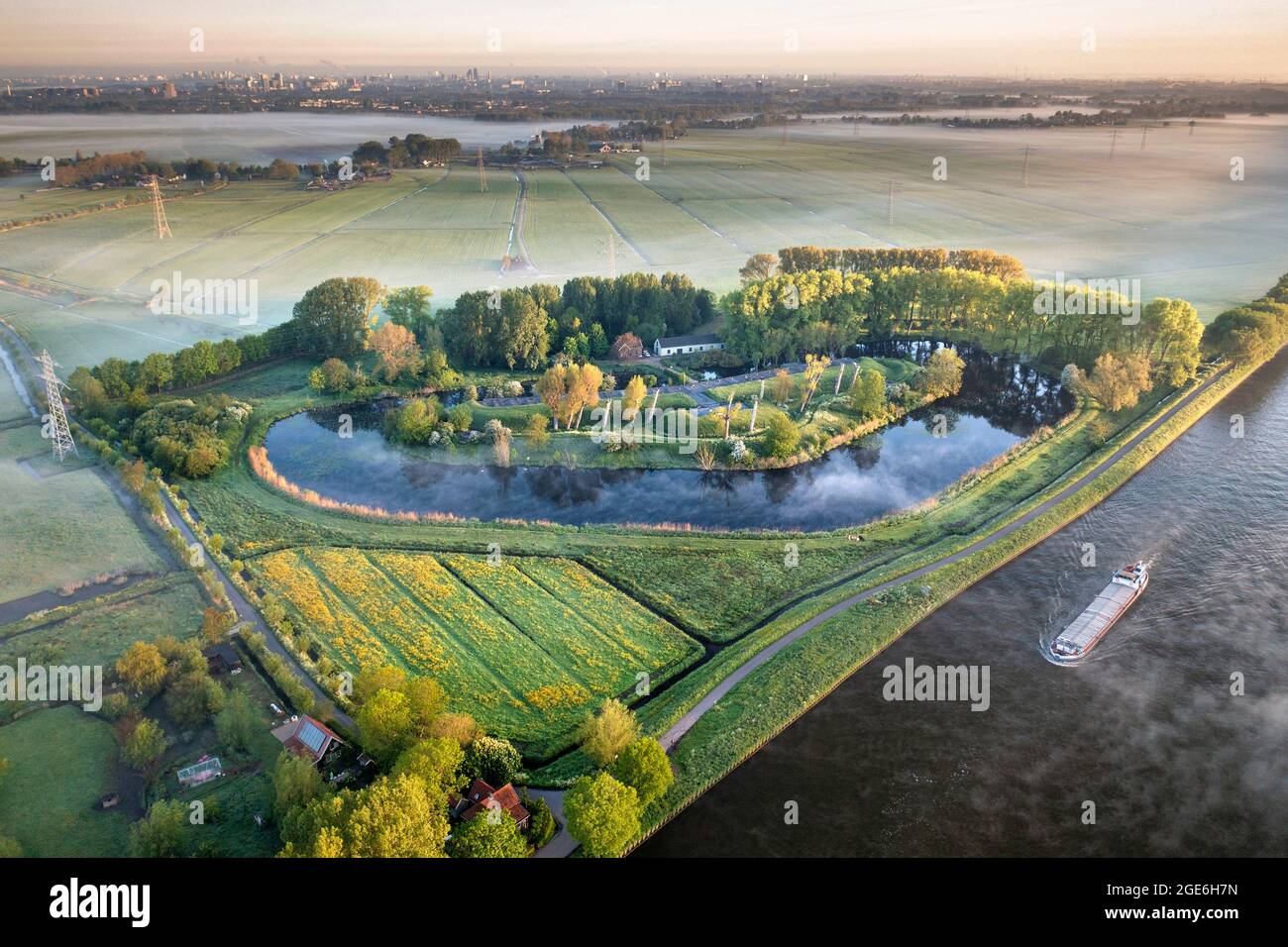 Niederlande, Nigtevecht, Fort bij Nigtevecht. Teil der Neuen Niederländischen Wasserlinie in der Nähe des Amsterdam-Rhein-Kanals. UNESCO-Weltkulturerbe. Niederländische Wa Stockfoto