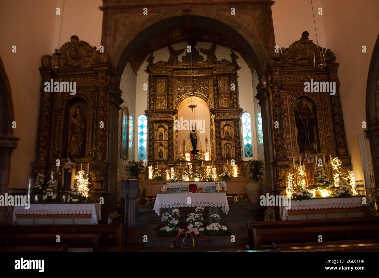 Altar, Hauptkirche, Ribeira Brava, Madeira, Portugal, Europa Stockfoto
