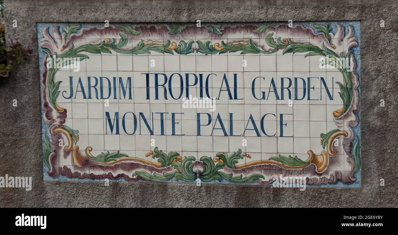 Tropischer Garten, Monte Palace, Funchal, Madeira, Portugal, Europa Stockfoto