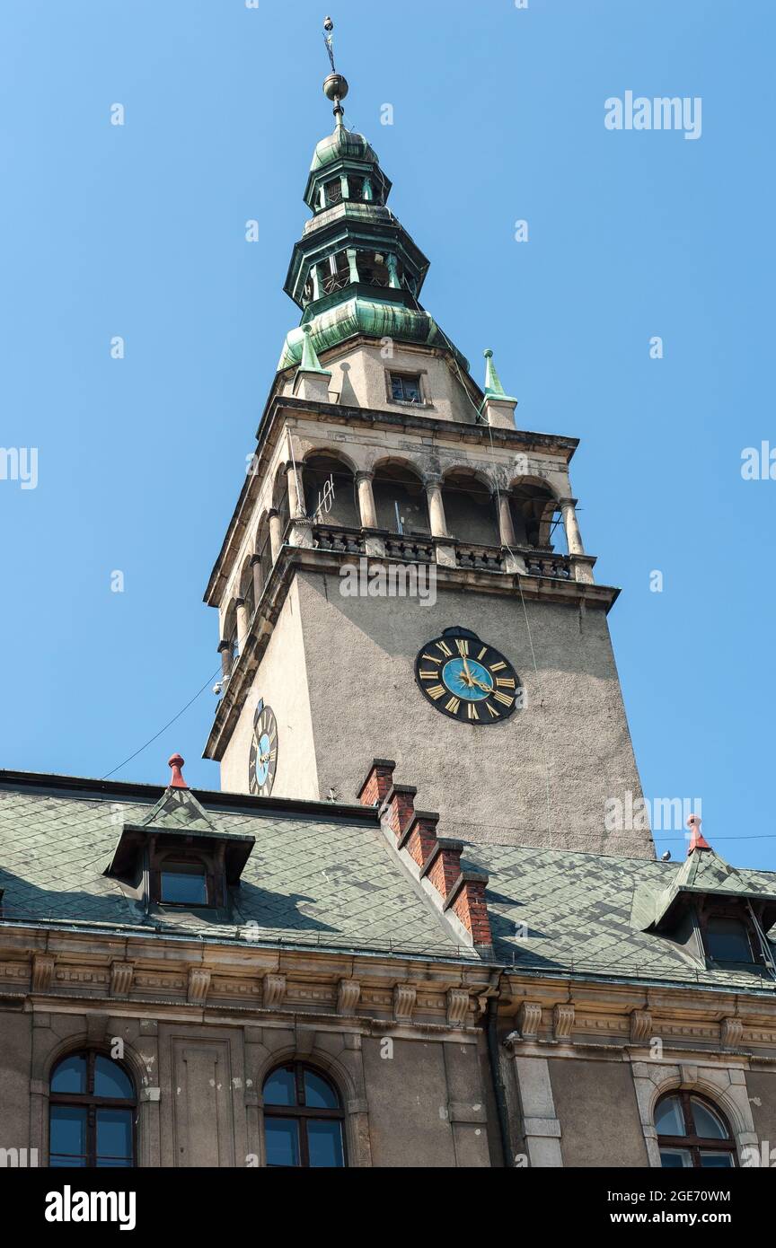 Rathaus in Klodzko, Woiwodschaft Niederschlesien, Polen Stockfoto