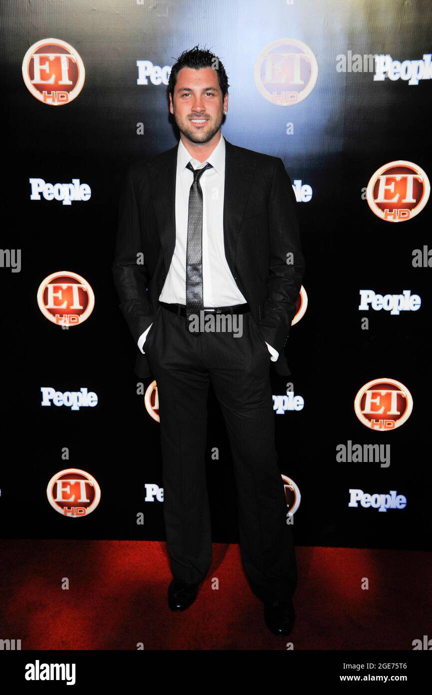 Maksim Chmerkovskiy besucht die Ankünfte zur Entertainment Tonight and PEOPLE Emmy After Party in der Walt Disney Concert Hall am 21. September 2008 in Los Angeles, Kalifornien. Stockfoto