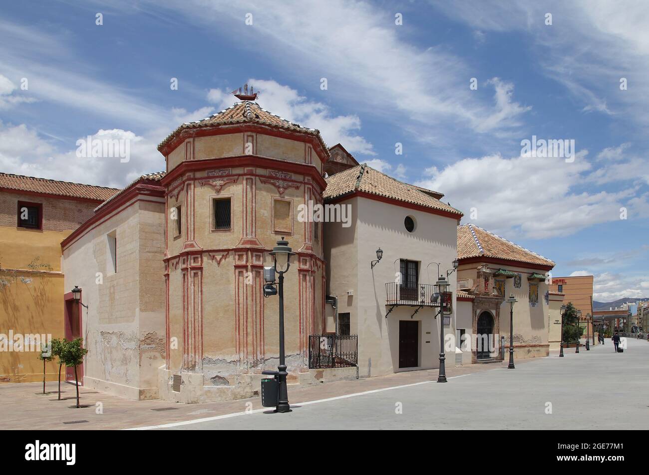 Pfarrkirche Santo Domingo de Guzmán / Iglesia de Santo Domingo de Guzmán in Málaga Spanien.EIN Werk aus dem 19. Jahrhundert, das über einer Kirche aus dem frühen 16. Jahrhundert erbaut wurde. Stockfoto