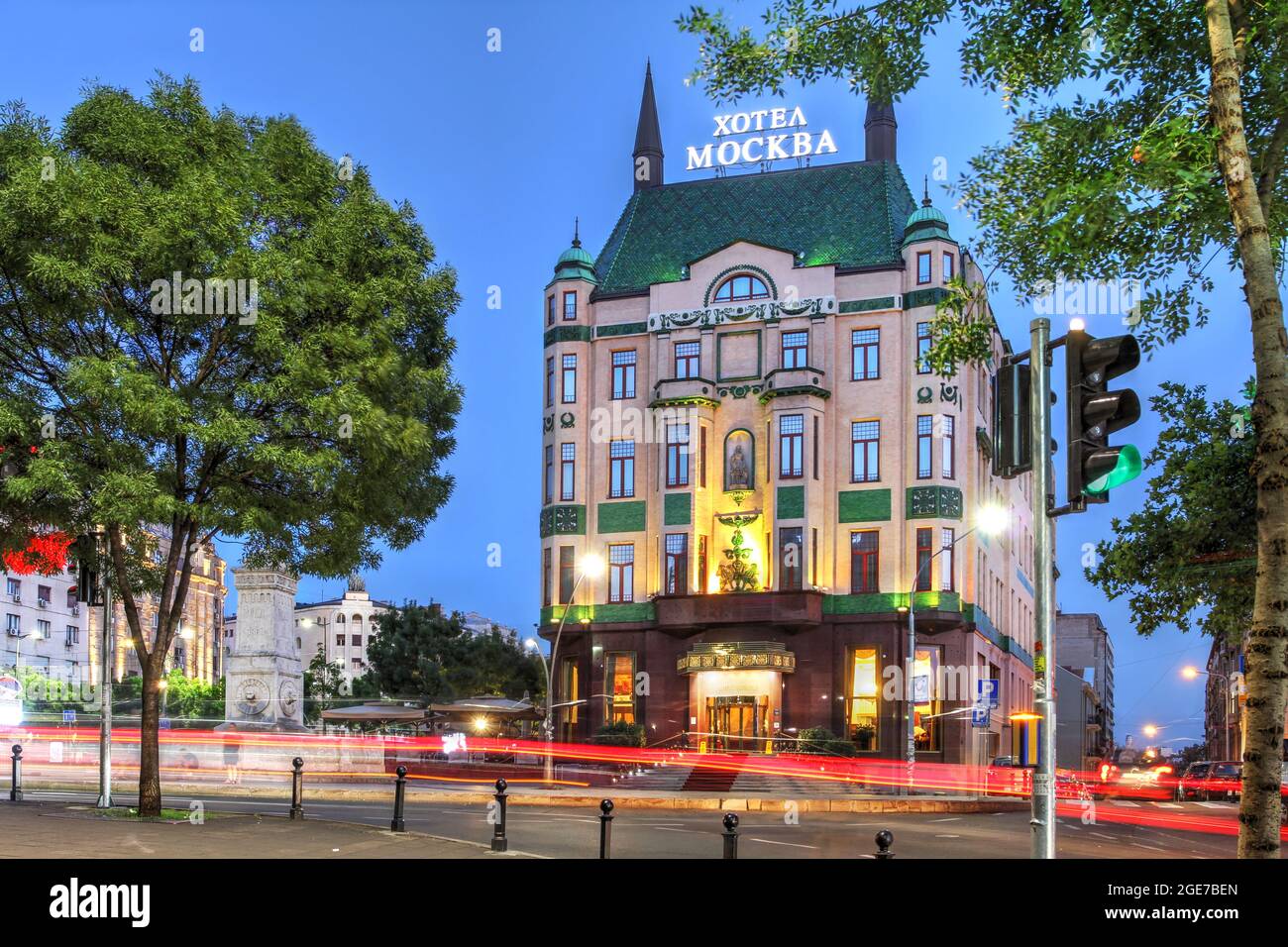 Belgrade serbia art nouveau hotel Fotos und Bildmaterial in hoher