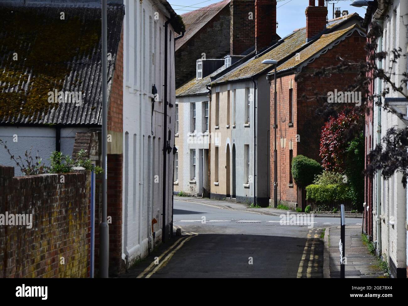 St. Michael's Lane, Bridport, Dprset. VEREINIGTES KÖNIGREICH Stockfoto