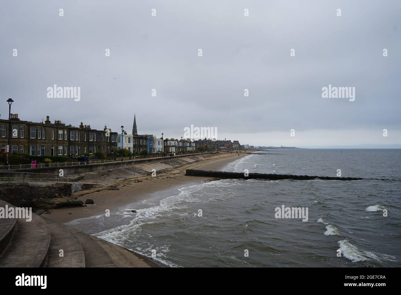 Scottish Coastal Town - Portobello Beach Stockfoto