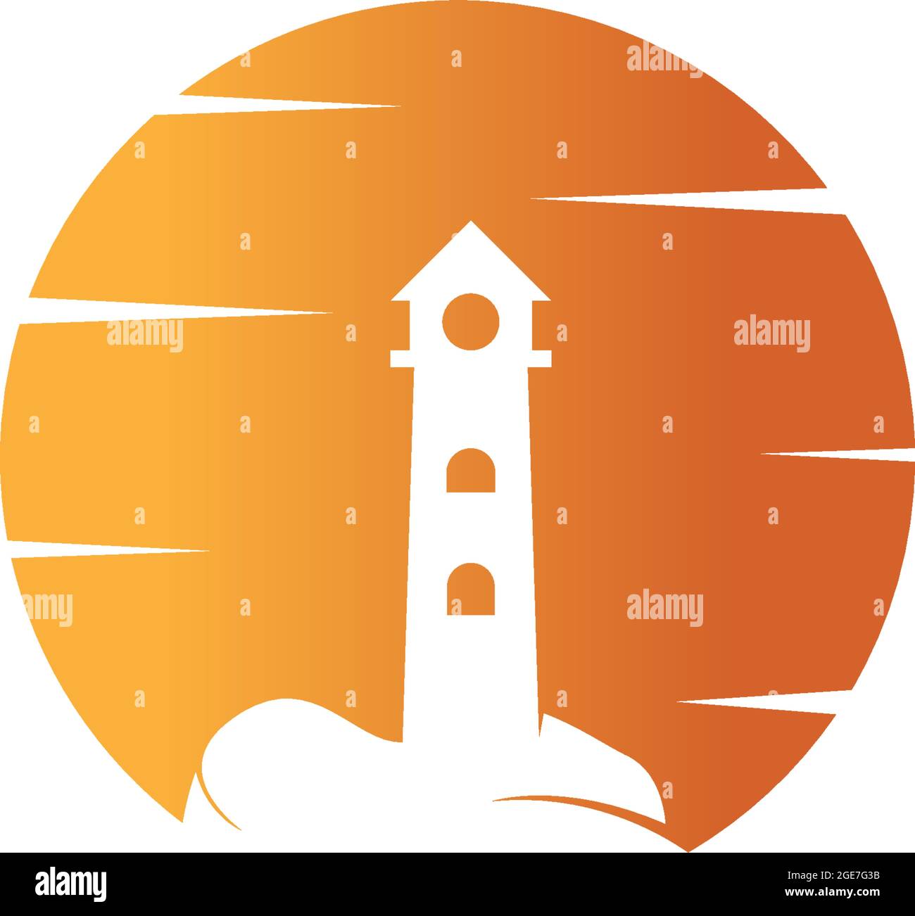 Sunset Icon Logo Vektor Design Vorlage Illustrator Stock Vektor