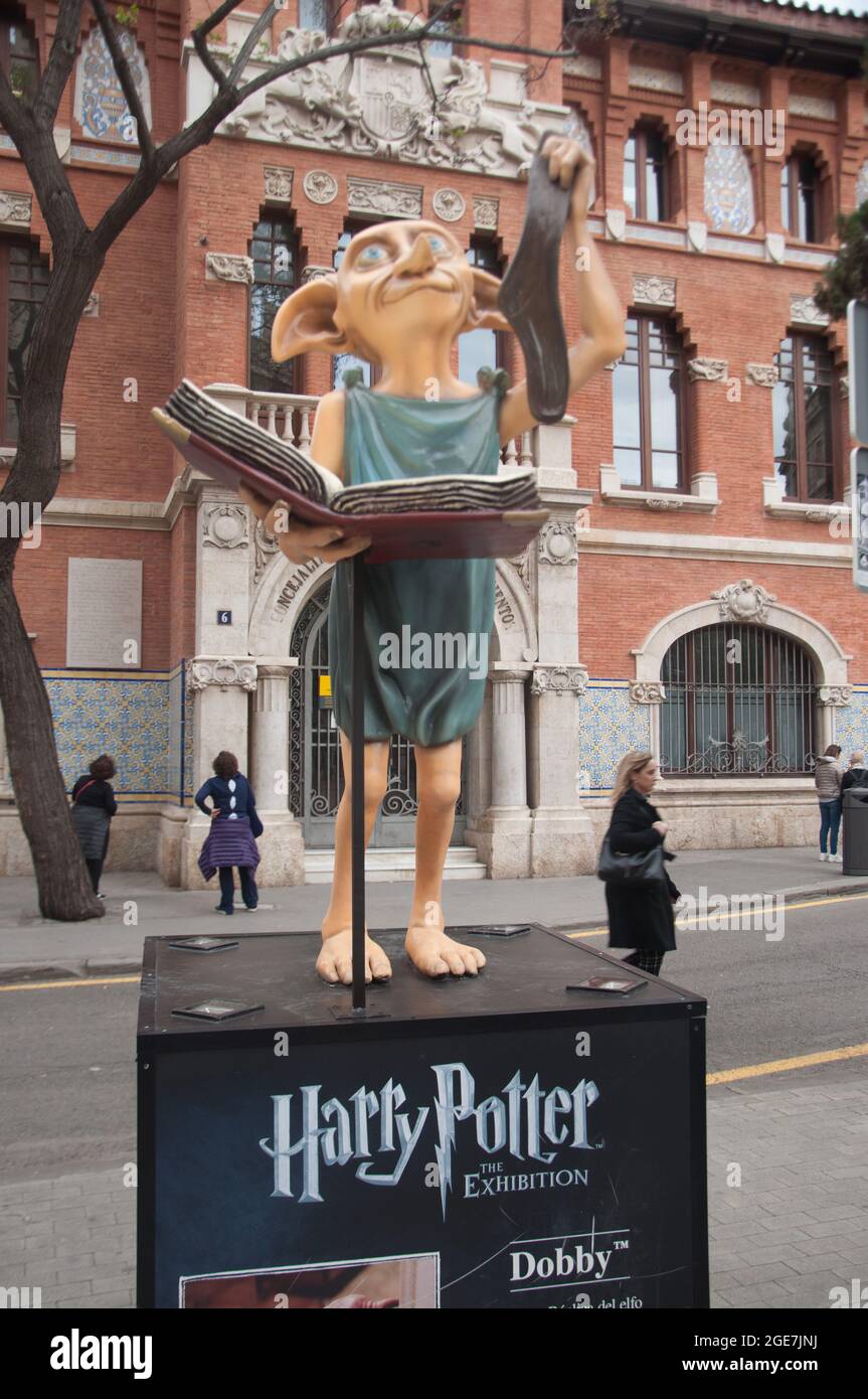 Dobby von der Harry Potter Ausstellung, Valencia, Spanien, Europa Stockfoto