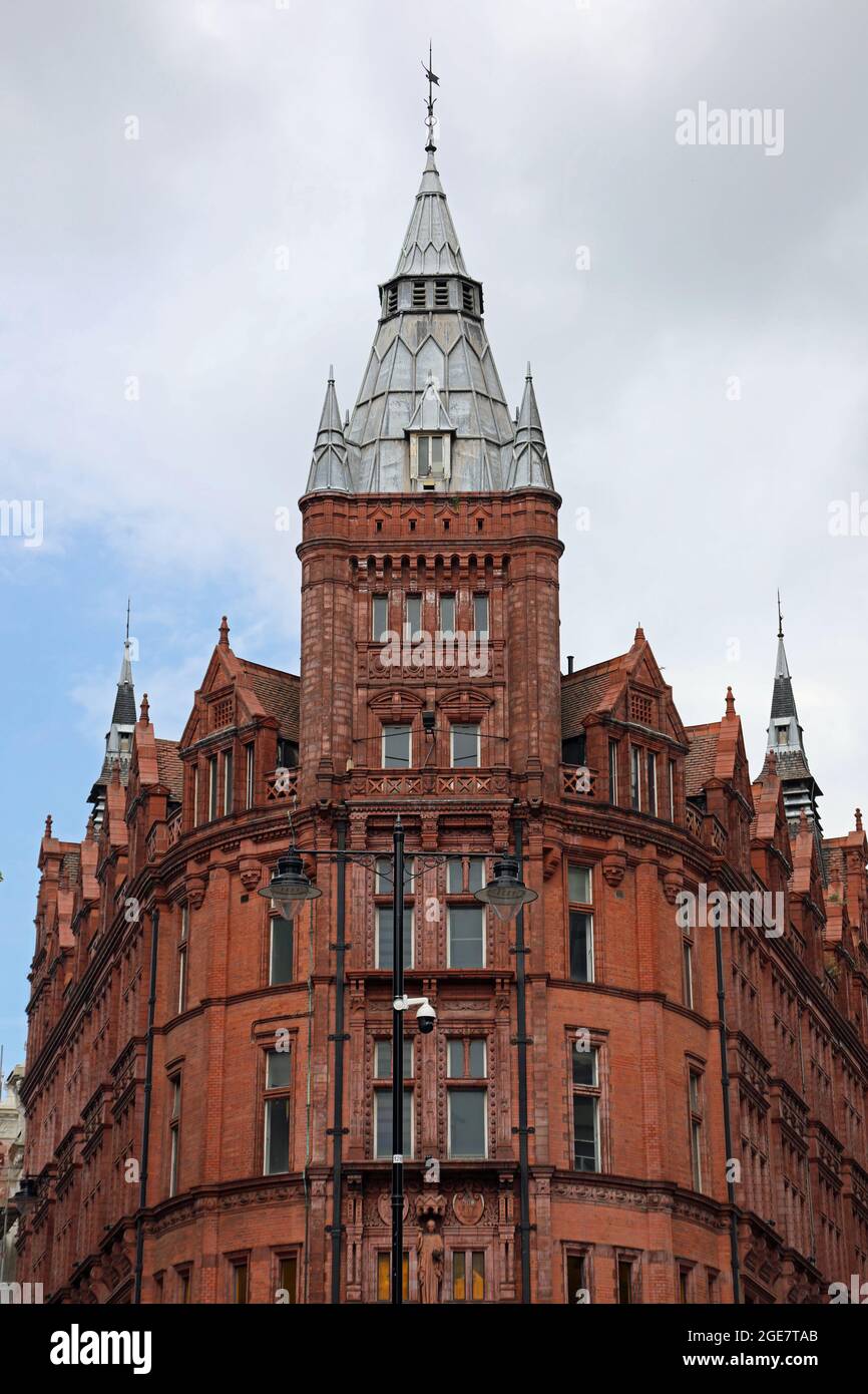 Prudential Assurance Gebäude von Alfred Waterhouse im Stadtzentrum von Nottingham Stockfoto