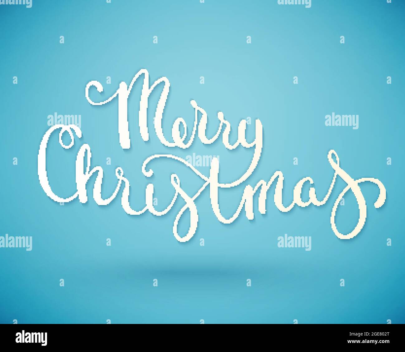Handgemachte Kalligraphie Frohe Weihnachten, Vektor-Illustration Stock Vektor