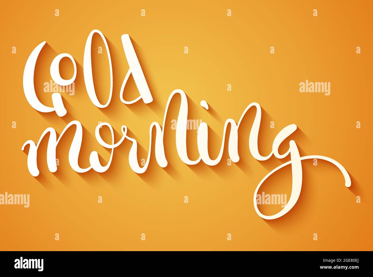 Guten Morgen handgemachte Kalligraphie, Motivationszitat typografisches Poster Stock Vektor